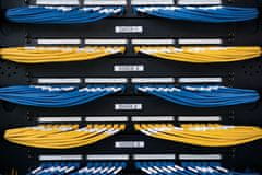 Dymo trak Rhino 12mm, črna na beli, vinil, 18444