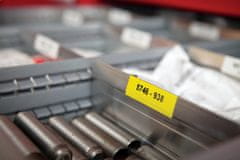 Dymo trak Rhino 12mm, črna na beli, vinil, 18444