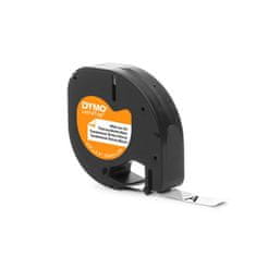 Dymo LT trak 12mm, črna na beli, 18769, Iron-on (S0718850)