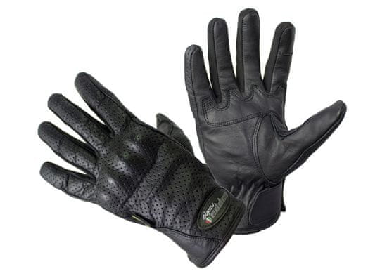 Cappa Racing Usnjene motoristične rokavice MASS CE, kratke, črne