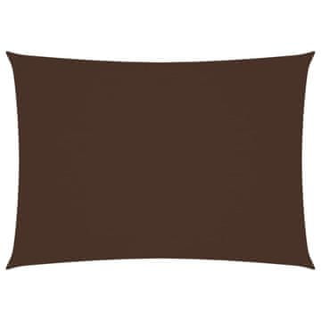 Vidaxl Senčno jadro oksford blago pravokotno 3,5x4,5 m rjavo