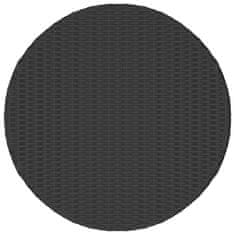 Vidaxl Čajna mizica črna 68x68x30 cm poli ratan
