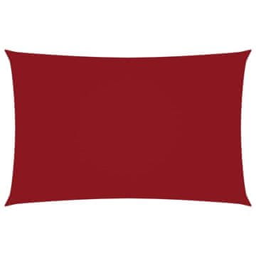 Vidaxl Senčno jadro oksford blago pravokotno 2x5 m rdeče