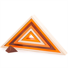 Bigjigs Toys Bigjigs Baby Leseni zložljivi trikotniki