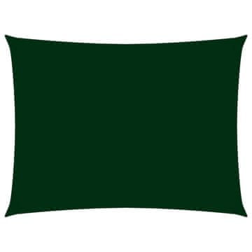 shumee Senčno jadro oksford blago pravokotno 5x7 m temno zeleno