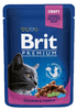 Brit Premium mokra hrana za mačke, piščanec in puran, 100 g, 24 kos