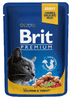 Brit Premium mokra hrana za mačke, losos in postrv, 100 g, 24 kos