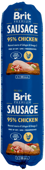 Brit salama za pse Sausage, piščanec, 12 x 800 g