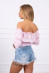 Kesi Ženska španska bluza z volančki Essyrat pudrasto roza Universal