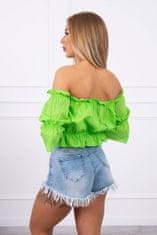 Kesi Ženska španska bluza z volančki Essyrat svetlo zelena Universal