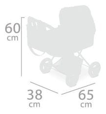 DeCuevas zložljivi voziček za punčke z nahrbtnikom DIDI 85043