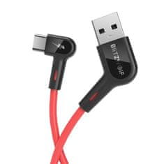 Blitzwolf BW-AC1 kabel USB / USB-C 3A 1.8m, rdeča