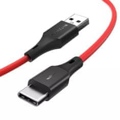 Blitzwolf BW-TC15 kabel USB / USB-C 3A 1.8m, rdeča