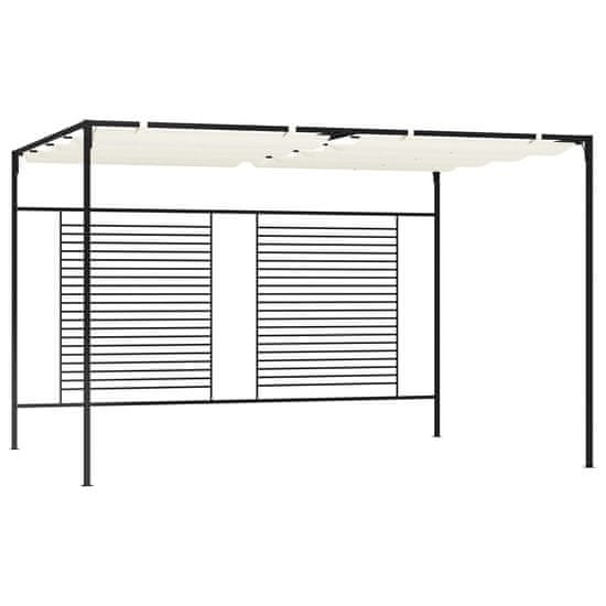 Vidaxl Paviljon z zložljivo streho 3x4x2,3 m krem 180 g/m2
