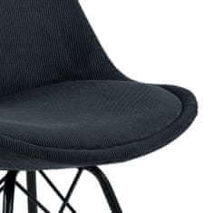 Design Scandinavia Jedilni stol Eris (SET 2 kosa), manšestr, antracit