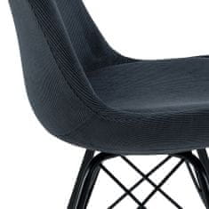 Design Scandinavia Jedilni stol Eris (SET 2 kosa), manšestr, antracit