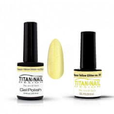 Titan Nail Design UV/LED lak za nohte (Gel Polish) - 8ml - Neon yellow glitter (no. 59)