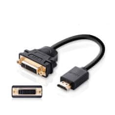 Ugreen adapter DVI 24+5 pin - HDMI F/M 22cm, črna