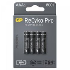 GP ReCykoPro polnilne baterije, HR03, AAA, 4 kos