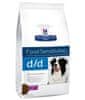 D/D Food Sensitivities hrana za pse, raca in riž, 12 kg
