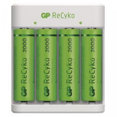 GP Eco E411 polnilec baterij + ReCyko 2000 polnilne baterije, 4 x AA