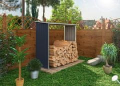 IWHOME Jekleni Skladiščni Nadstrešek za Drva HESTIA CW-A Antracit 160x182x75 cm