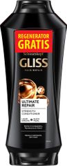Gliss Kur šampon Ultimate Repair, 400 ml + regenerator GRATIS