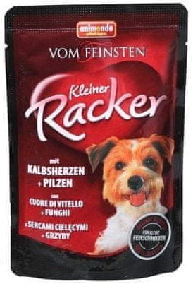 Animonda VF mokra hrana za pse malih pasem Kleiner Racker, telečje srce in gobice, 16 x 85 g