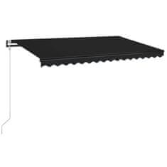 Vidaxl Avtomatska tenda LED + senzor 400x350 cm antracitna