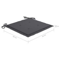 Vidaxl Blazine za vrtne stole 4 kosi antracitne 40x40x4 cm