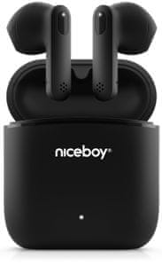 Bluetooth prenosne slušalke niceboy hive pods 3 za brezžični polnilnik ipx4 aac sbc 20 h delovanje povsem primerno za športnike mikrofon prostoročno glasovno upravljanje top zvok 10mm zmogljivi pretvorniki