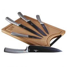 KINGHoff Komplet 5 kuhinjskih nožev s stojalom berlinger haus bh-2556
