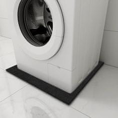 shumee Podloga proti vibracijam za pralni stroj mat črna 60x60x0,6 cm
