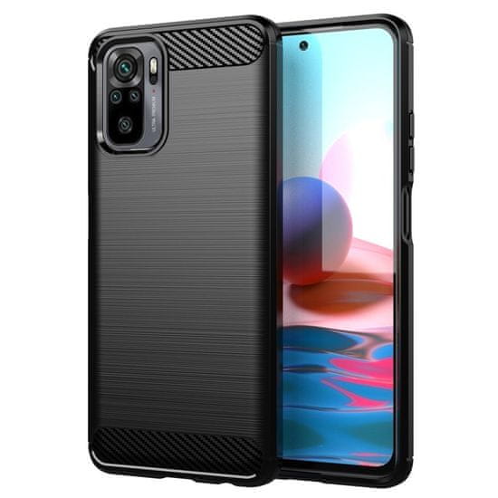 MG Carbon Case Flexible silikonski ovitek za Xiaomi Redmi Note 10 / Redmi Note 10S, črna