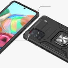 MG Ring Armor plastika ovitek za Samsung Galaxy A71 5G, srebro