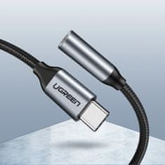 Ugreen AV142 adapter 3,5mm jack / USB-C 10cm, siva