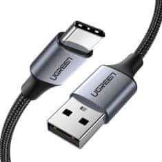 Ugreen US288 kabel USB / USB-C QC 3.0 3A 2m, siva