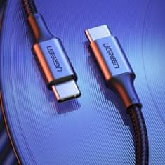 Ugreen US316 kabel USB-C / USB-C 100W 5A QC PD 1m, siva