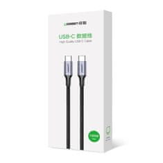 Ugreen US316 kabel USB-C / USB-C 100W 5A QC PD 1m, siva