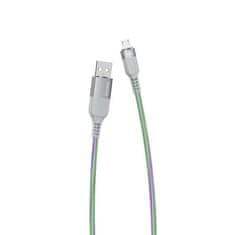 DUDAO L9X Flowing Light kabel USB / Micro USB 5A 1m, siva