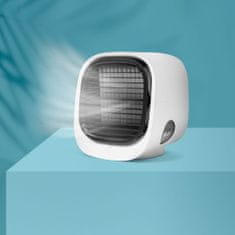 bewello Prenosni mini ventilator - hladilec zraka z LED osvetlitvijo - USB - bel