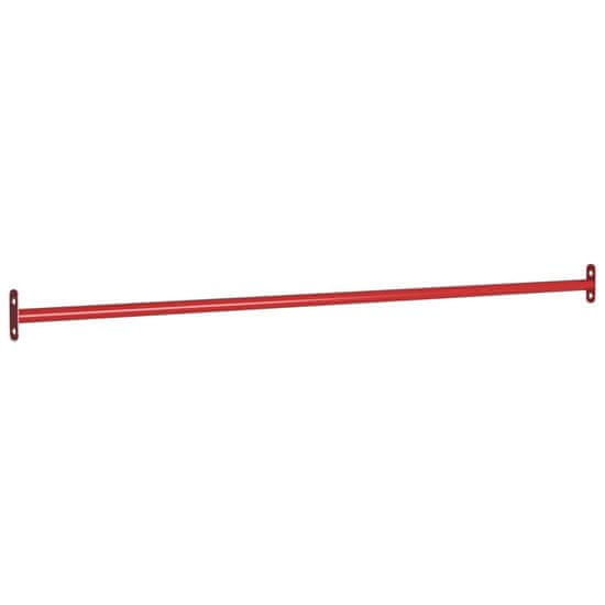 Vidaxl Telovadni drog 125 cm jeklen rdeč