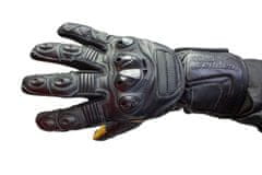 Cappa Racing Moške usnjene motoristične rokavice SOCHI, dolge, črna/rumena XL