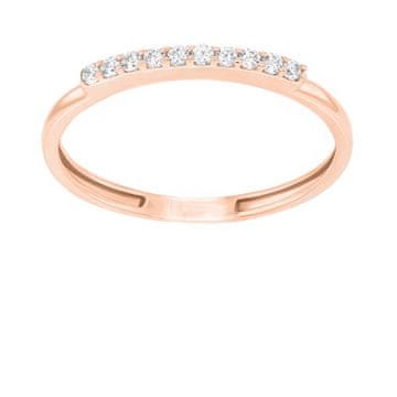 Brilio Silver Fini bronasti prstan s cirkoni GR067R