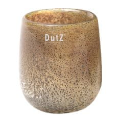 DutZ steklena vaza, Cev, višina 13 cm, premer 10 cm, barva srebrno rjava
