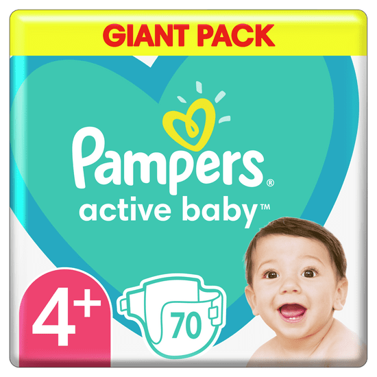 Pampers plenice Active Baby 4+ Maxi (10-15 kg) 70 kosov