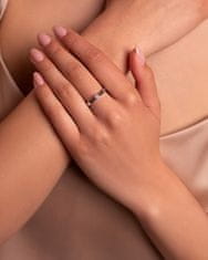 Brilio Brezčasen zaročni prstan iz belega zlata GR114WAU (Obseg 48 mm)