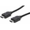 Manhattan HDMI kabel, 2 m, HEC/ARC/3D/4K, črn