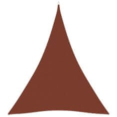 Greatstore Senčno jadro oksford blago trikotno 3x4x4 m terakota