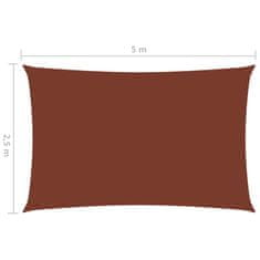 Vidaxl vidaXLX Senčno jadro oksford blago pravokotno 2,5x5 m terakota